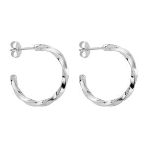 Elegant Twisted 3/4 Hoop Earrings